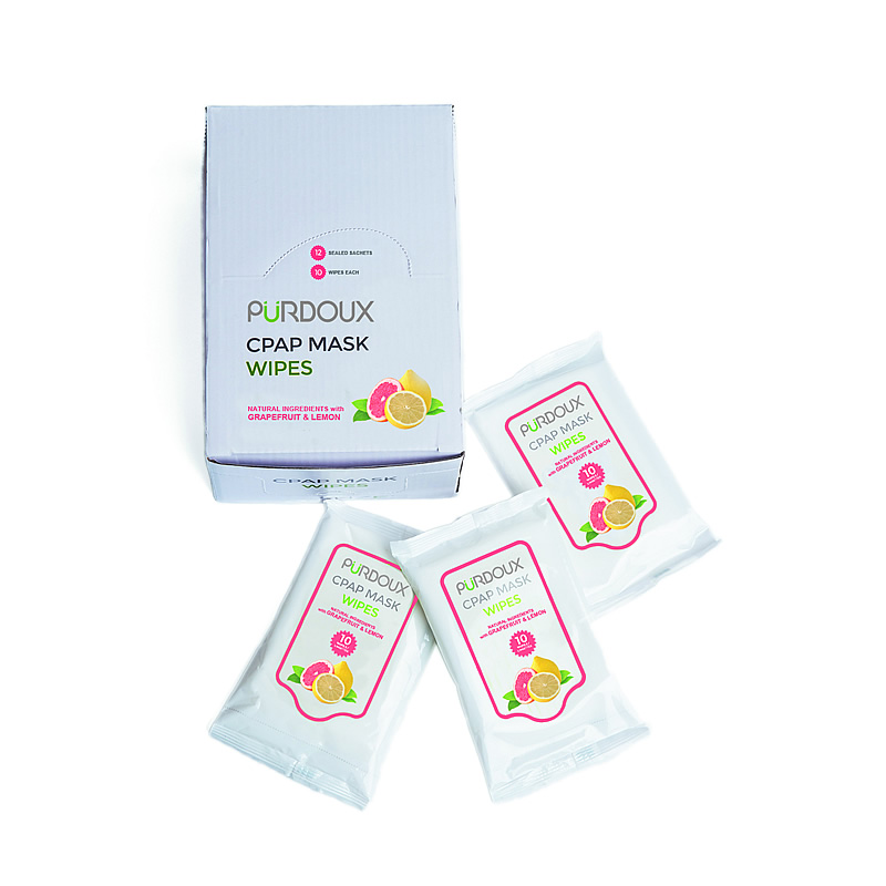 Purdoux mask wipes in reisverpakking