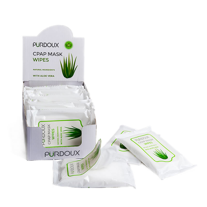 Purdoux mask wipes in reisverpakking